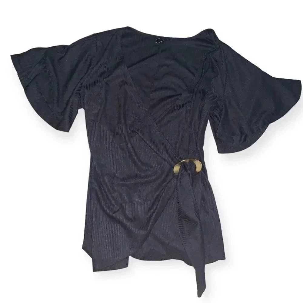 Worthington wrap blouse